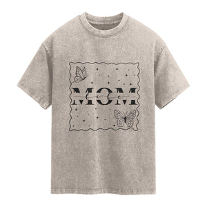 Funny Mom Life Washed Cotton T-Shirt Gift For Mother