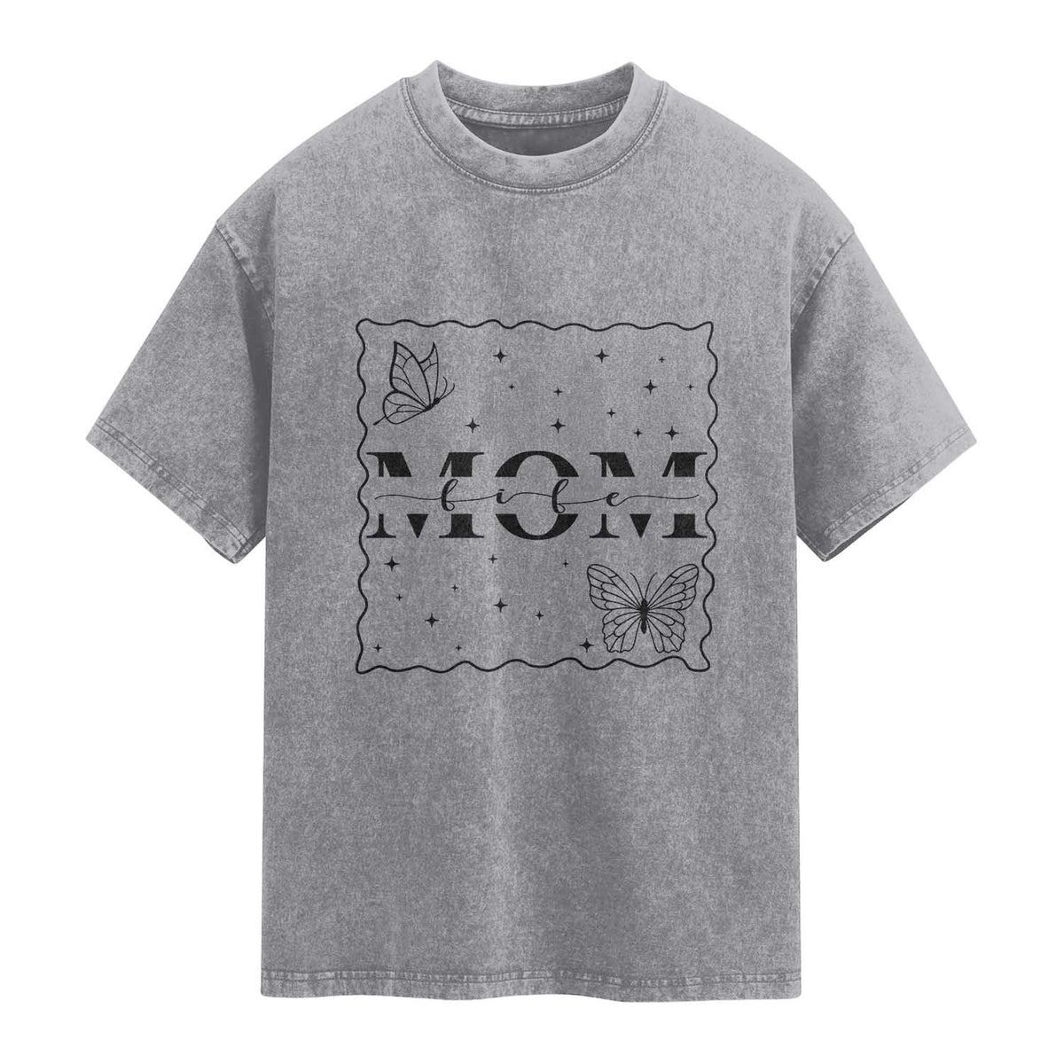 Funny Mom Life Washed Cotton T-Shirt Gift For Mother