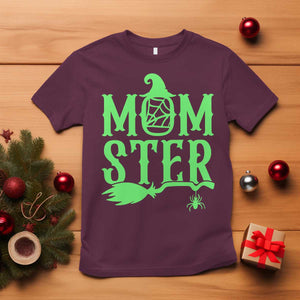 Funny Halloween T Shirt Momster Gift For Mom TS12 Maroon Print Your Wear