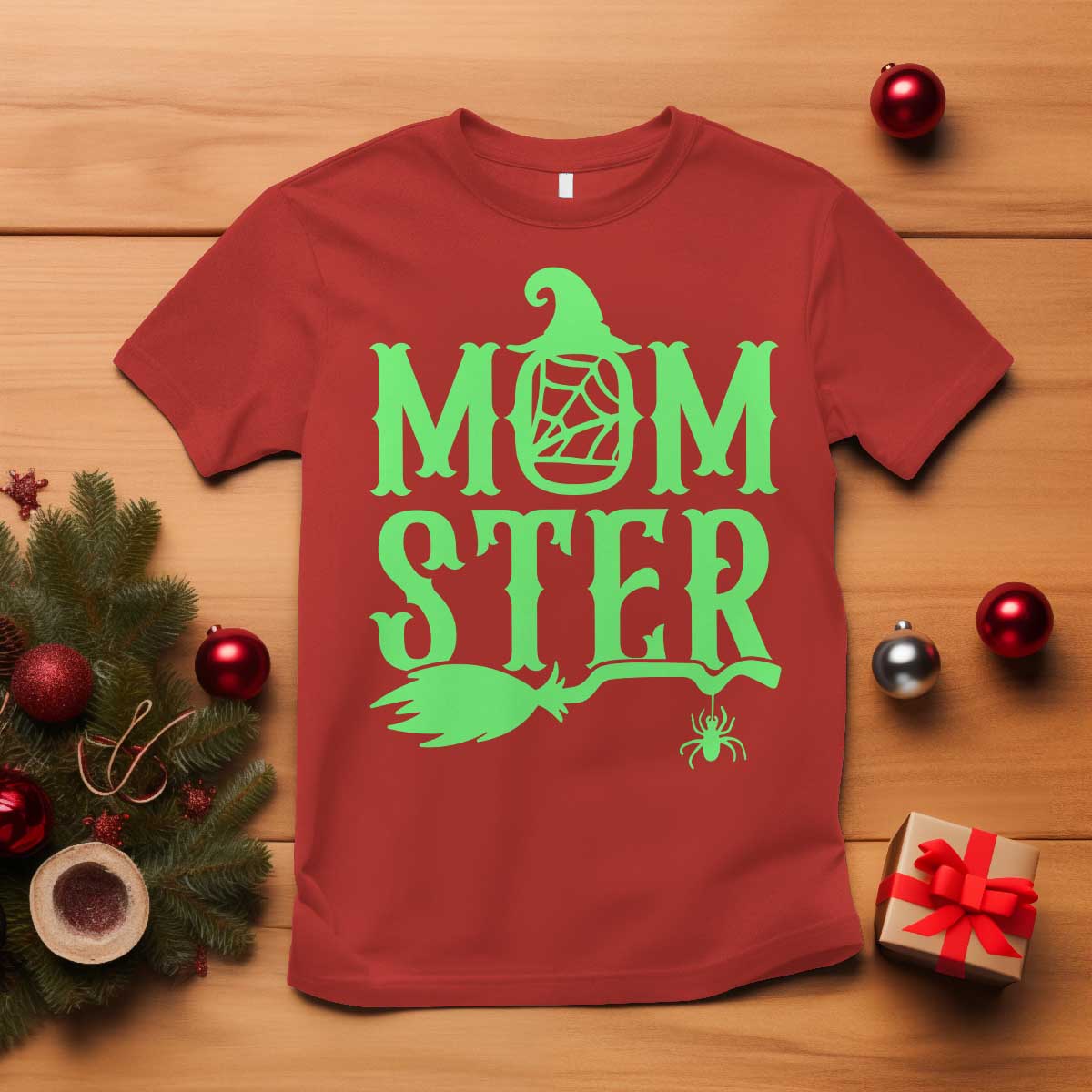 Funny Halloween T Shirt Momster Gift For Mom TS12 Red Print Your Wear