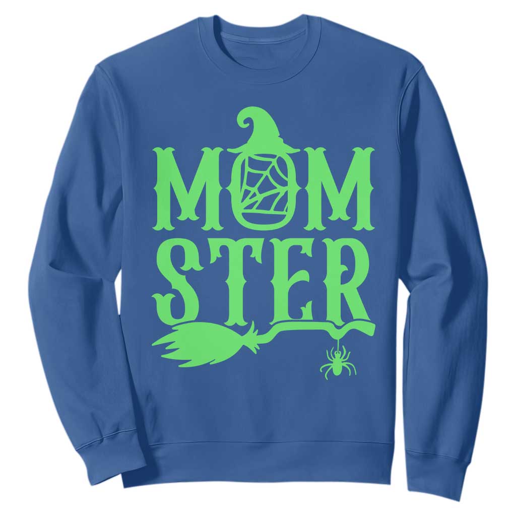 Funny Halloween Sweatshirt Momster Gift For Mom TS12 Royal Blue Print Your Wear