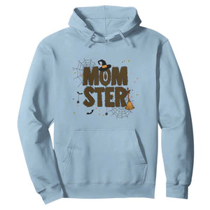Halloween Mom Life Hoodie Funny Momster Quote TS12 Light Blue Print Your Wear