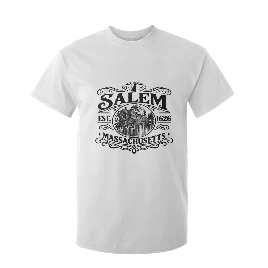 Vintage Salem Massachusetts Est 1626 T Shirt For Kid Witch Heritage Pride Gift
