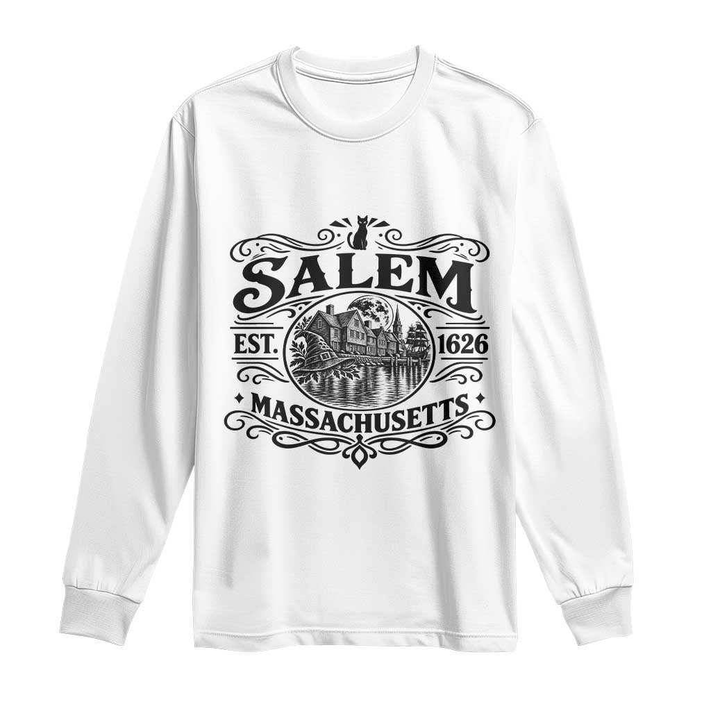 Vintage Salem Massachusetts Est 1626 Long Sleeve Shirt Witch Heritage Pride Gift