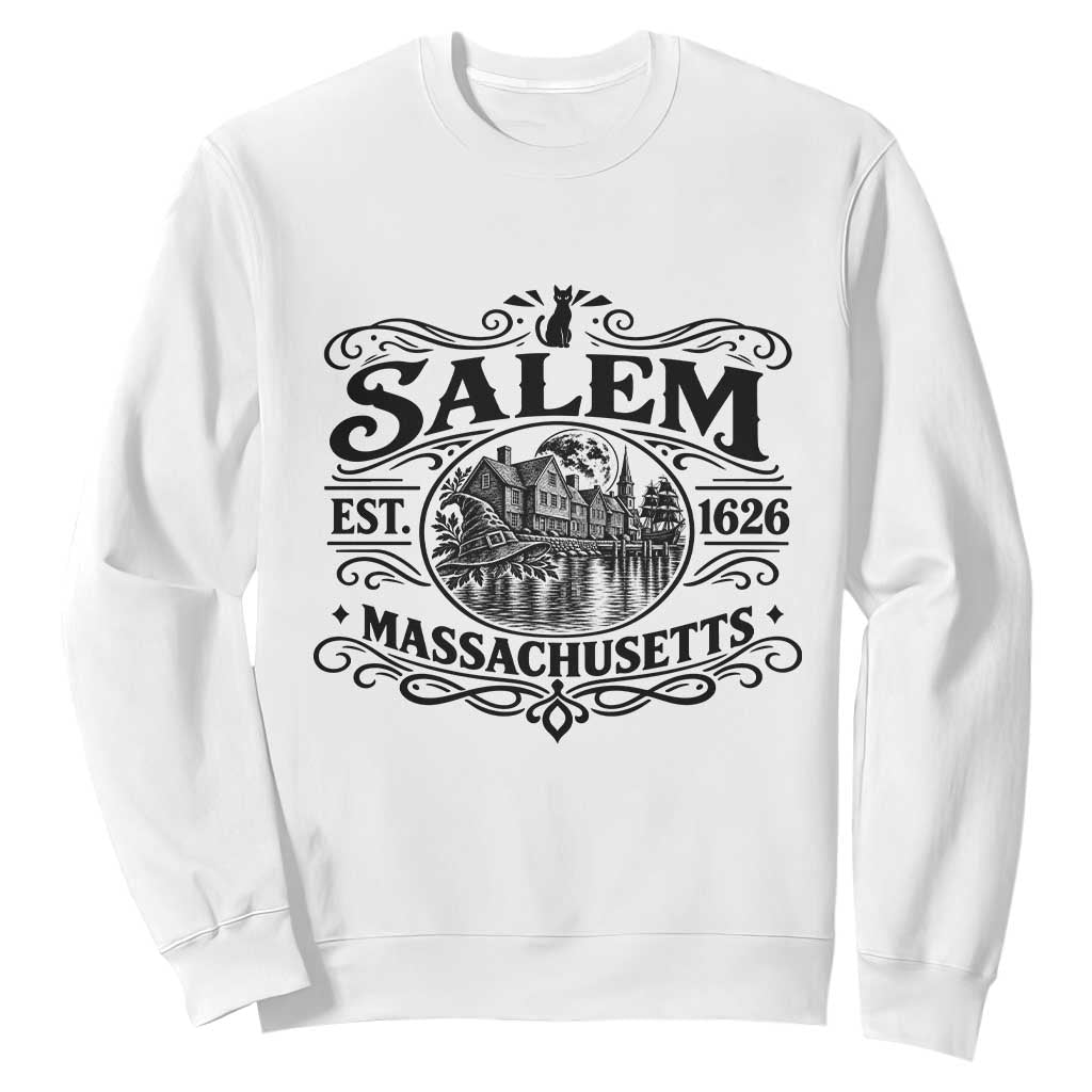 Vintage Salem Massachusetts Est 1626 Sweatshirt Witch Heritage Pride Gift