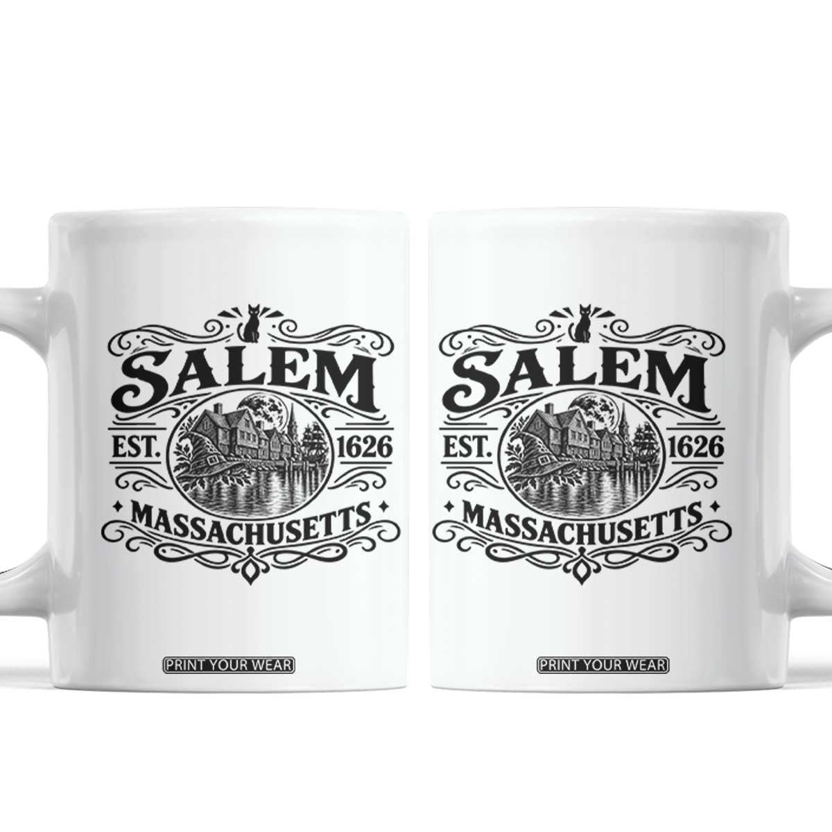 Vintage Salem Massachusetts Est 1626 Coffee Mug Witch Heritage Pride Gift