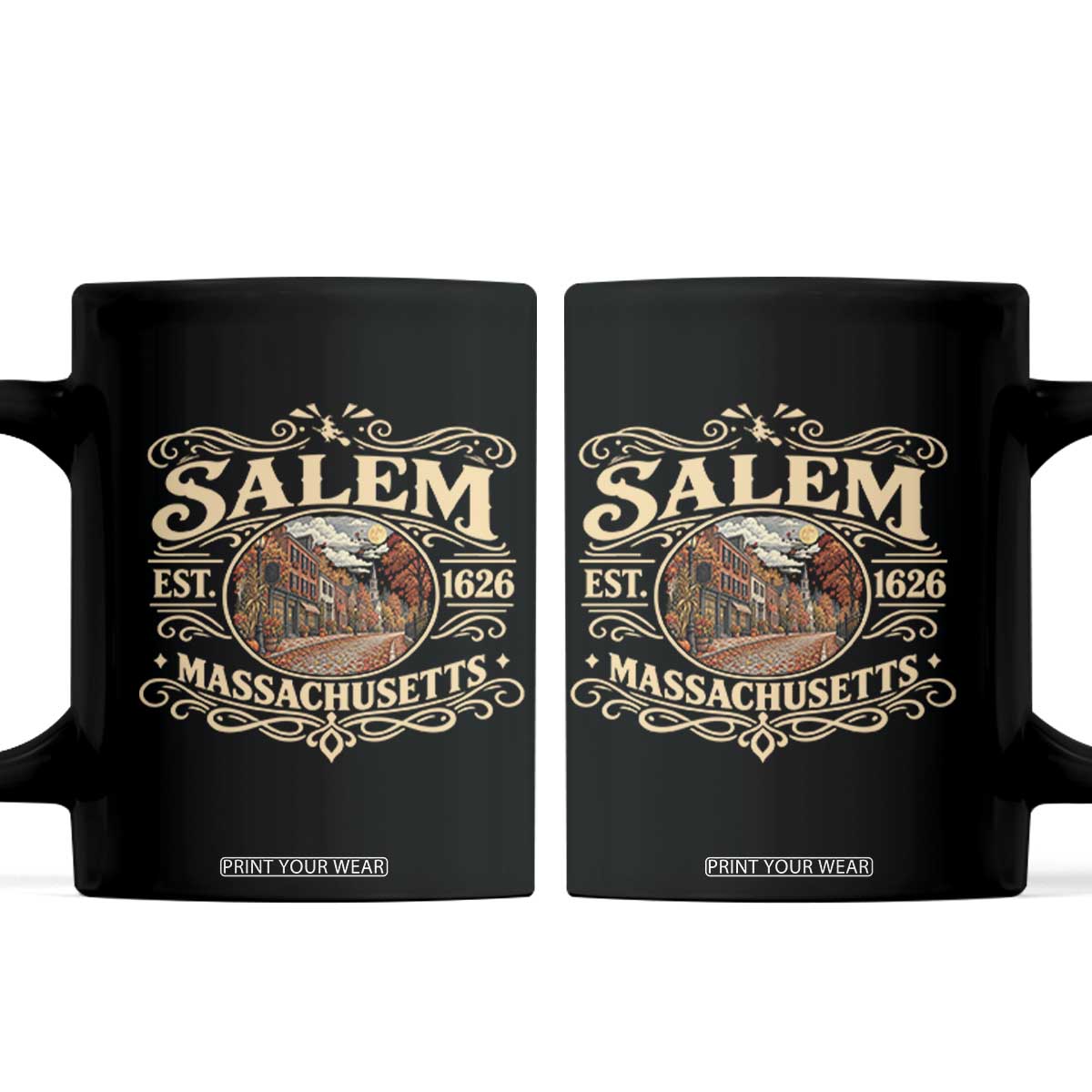 Salem Massachusetts Est 1626 Witch Heritage Coffee Mug Vintage Pride Gift For History Lover