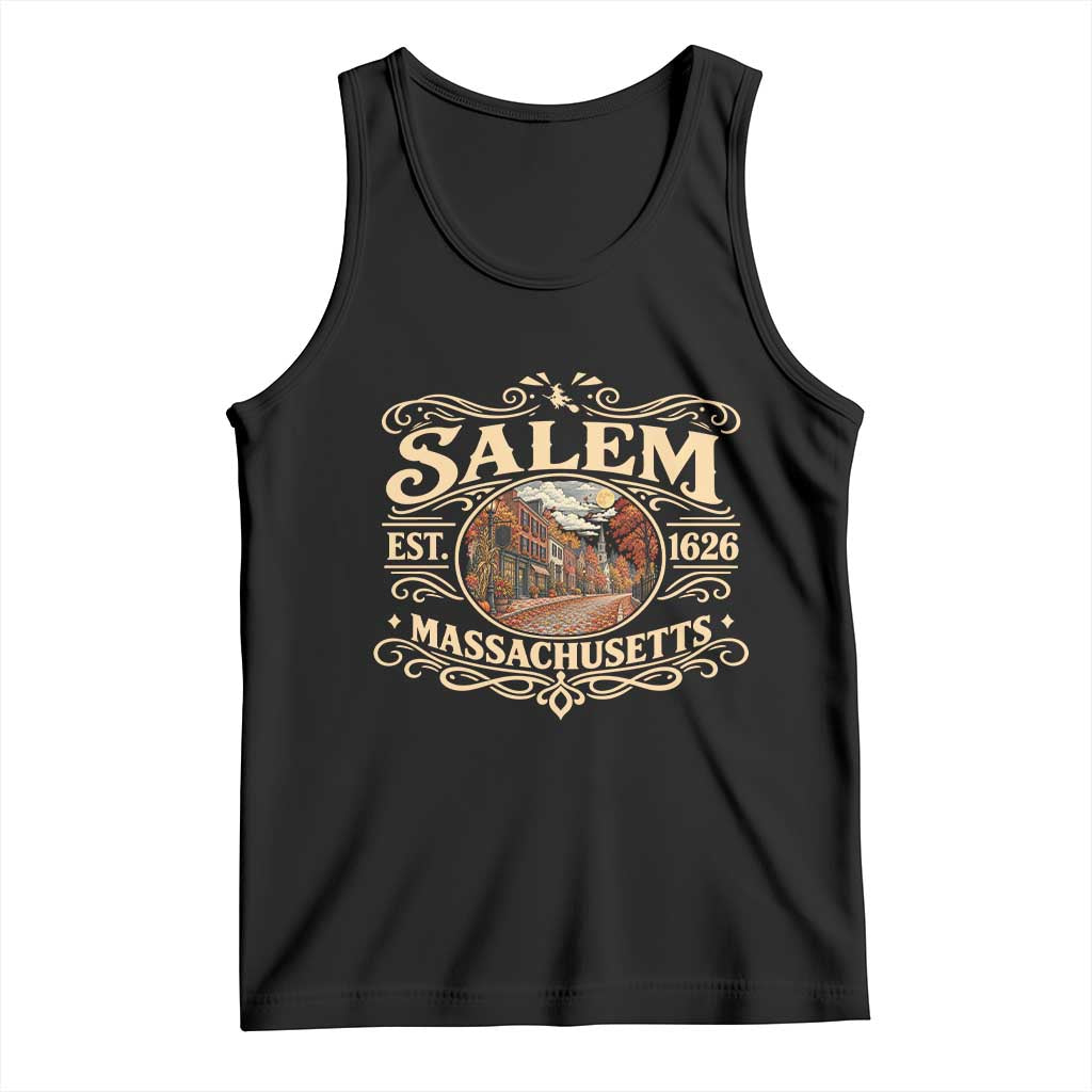 Salem Massachusetts Est 1626 Witch Heritage Tank Top Vintage Pride Gift For History Lover