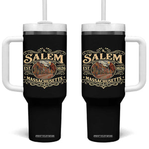 Salem Massachusetts Est 1626 Witch Heritage Tumbler With Handle Vintage Pride Gift For History Lover