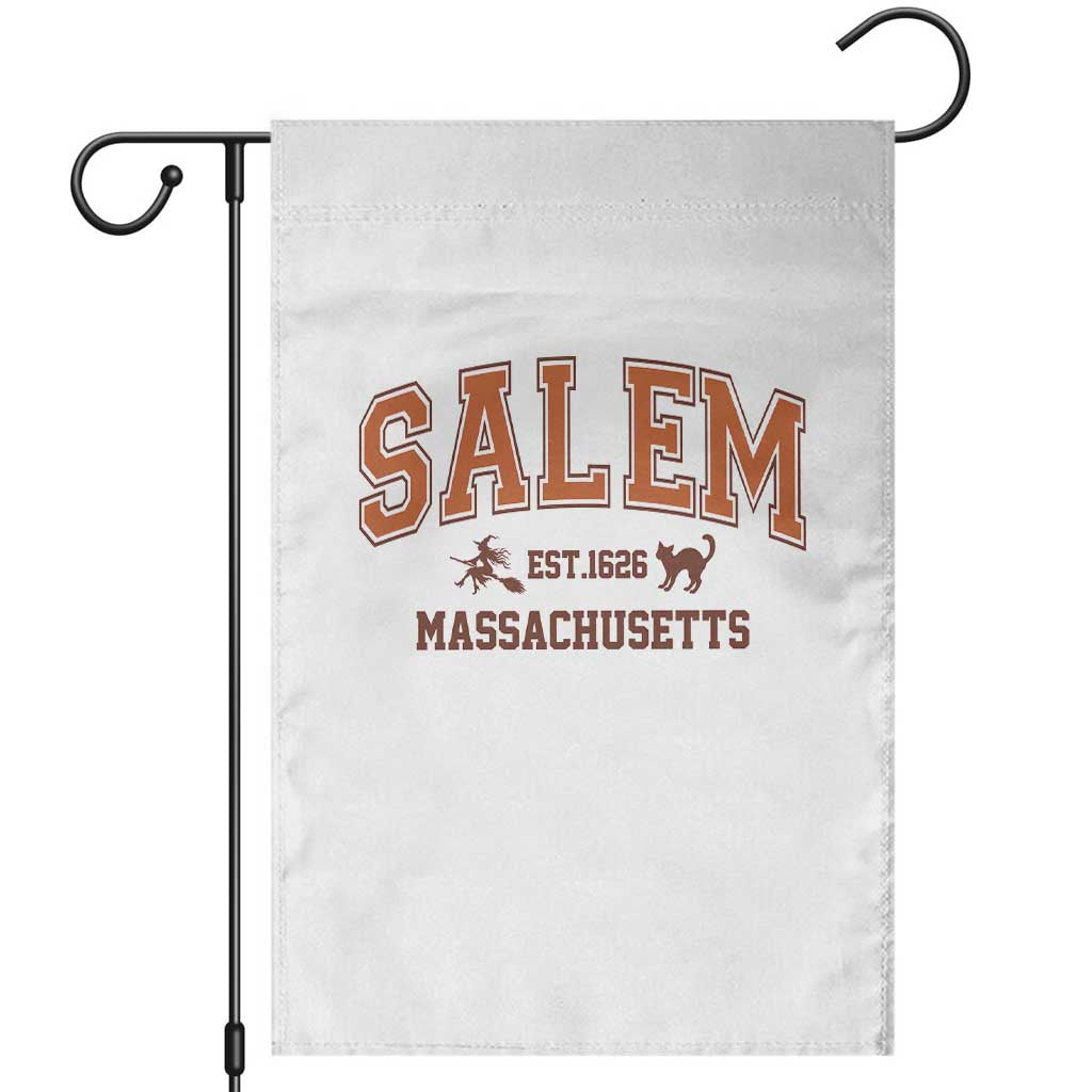 Salem Massachusetts Est 1626 Garden Flag Vintage Witch City History Graphic