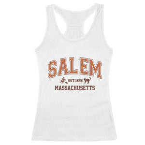 Salem Massachusetts Est 1626 Racerback Tank Top Vintage Witch City History Graphic
