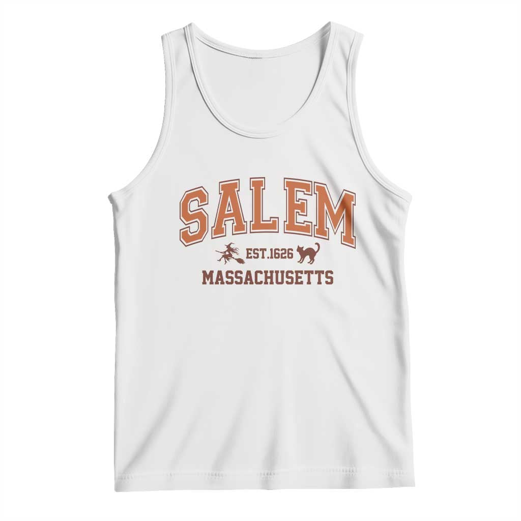 Salem Massachusetts Est 1626 Tank Top Vintage Witch City History Graphic