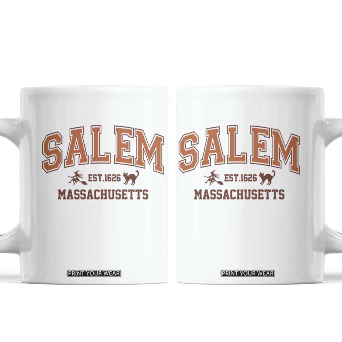 Salem Massachusetts Est 1626 Coffee Mug Vintage Witch City History Graphic
