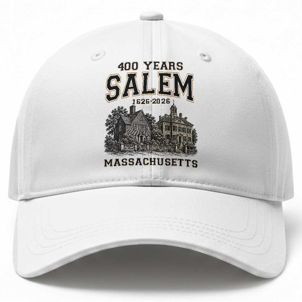 Vintage Salem Massachusetts 400th Anniversary Baseball Cap 1626 2026 Halloween Witch City History Gift