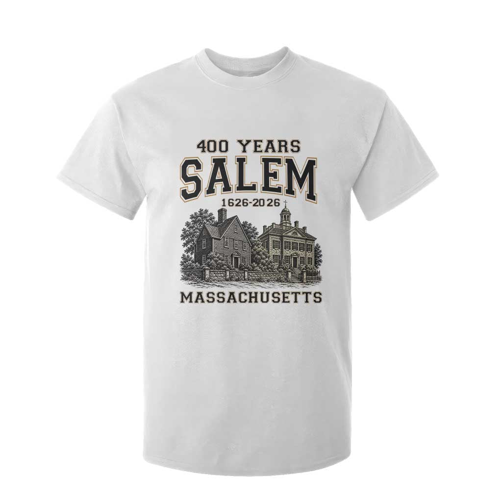 Vintage Salem Massachusetts 400th Anniversary T Shirt For Kid 1626 2026 Halloween Witch City History Gift
