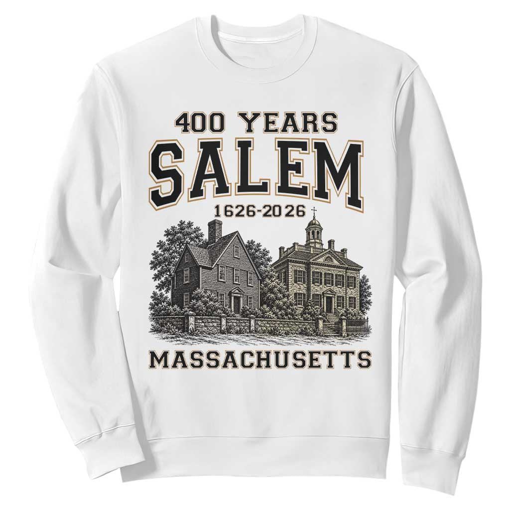 Vintage Salem Massachusetts 400th Anniversary Sweatshirt 1626 2026 Halloween Witch City History Gift