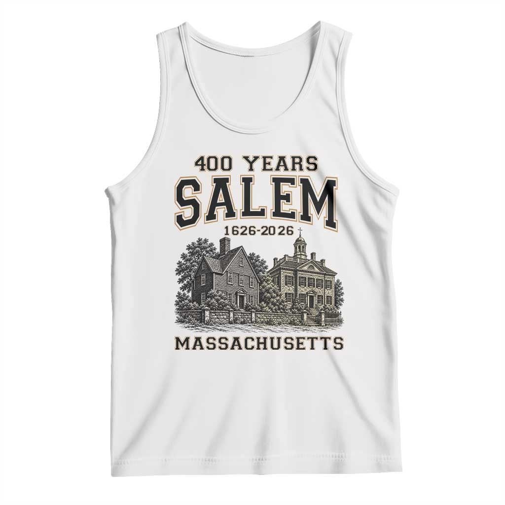 Vintage Salem Massachusetts 400th Anniversary Tank Top 1626 2026 Halloween Witch City History Gift
