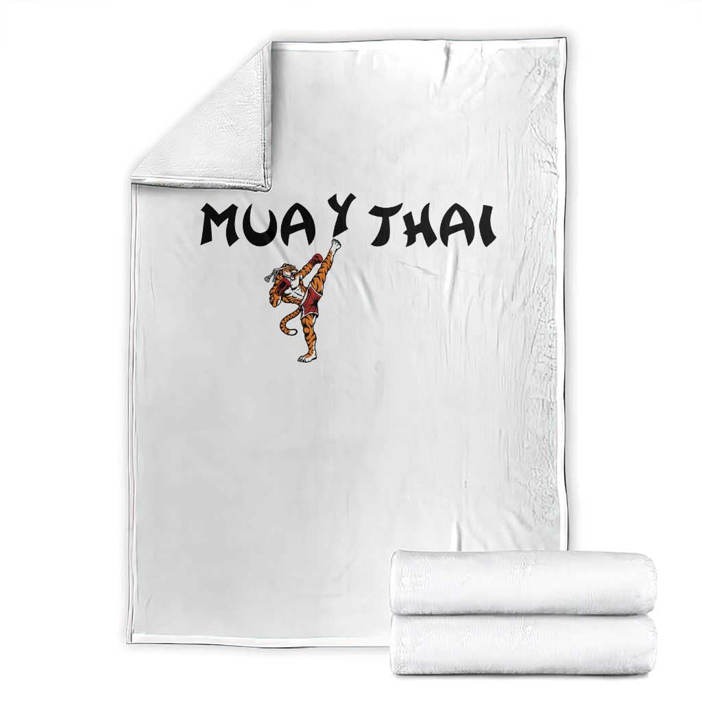 Funny Muay Thai Tiger Throw Blanket Fighter Combat Sports Gift