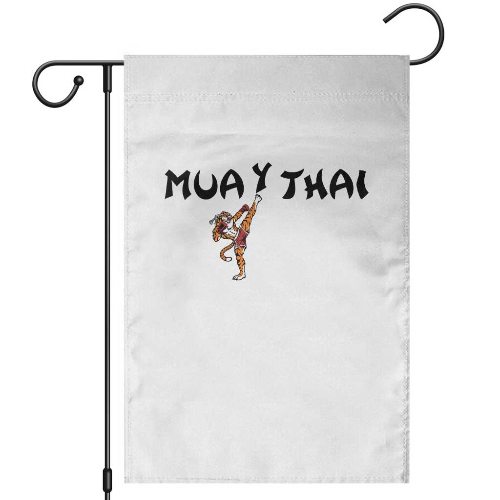 Funny Muay Thai Tiger Garden Flag Fighter Combat Sports Gift