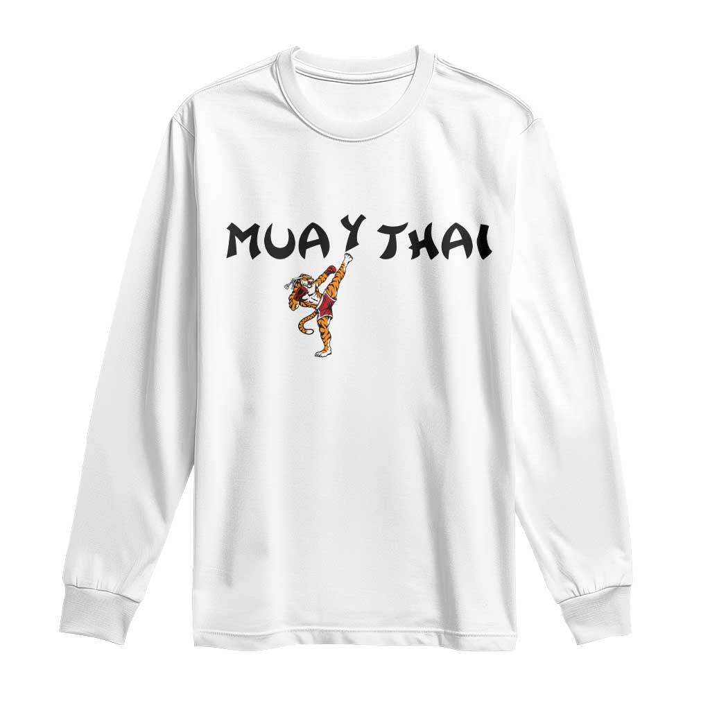 Funny Muay Thai Tiger Long Sleeve Shirt Fighter Combat Sports Gift