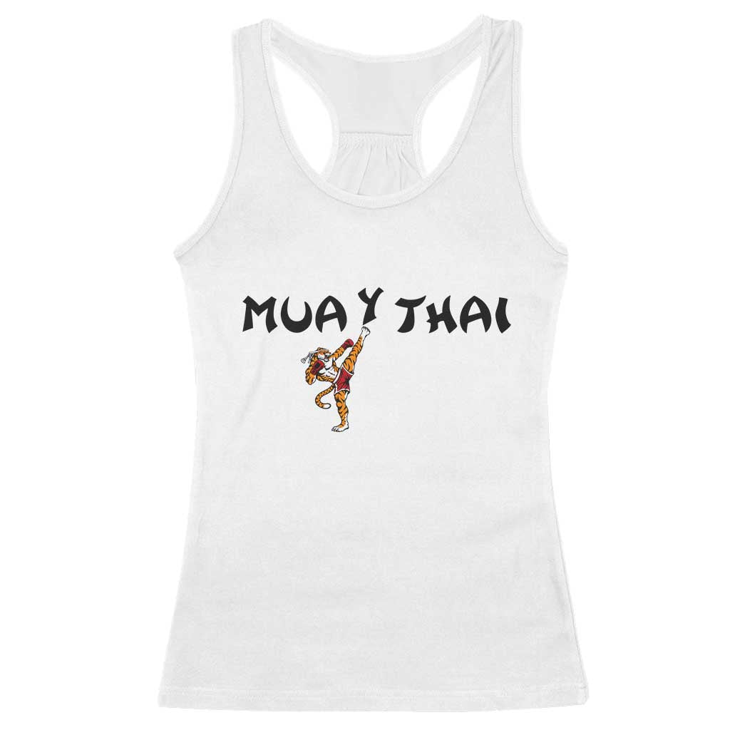 Funny Muay Thai Tiger Racerback Tank Top Fighter Combat Sports Gift