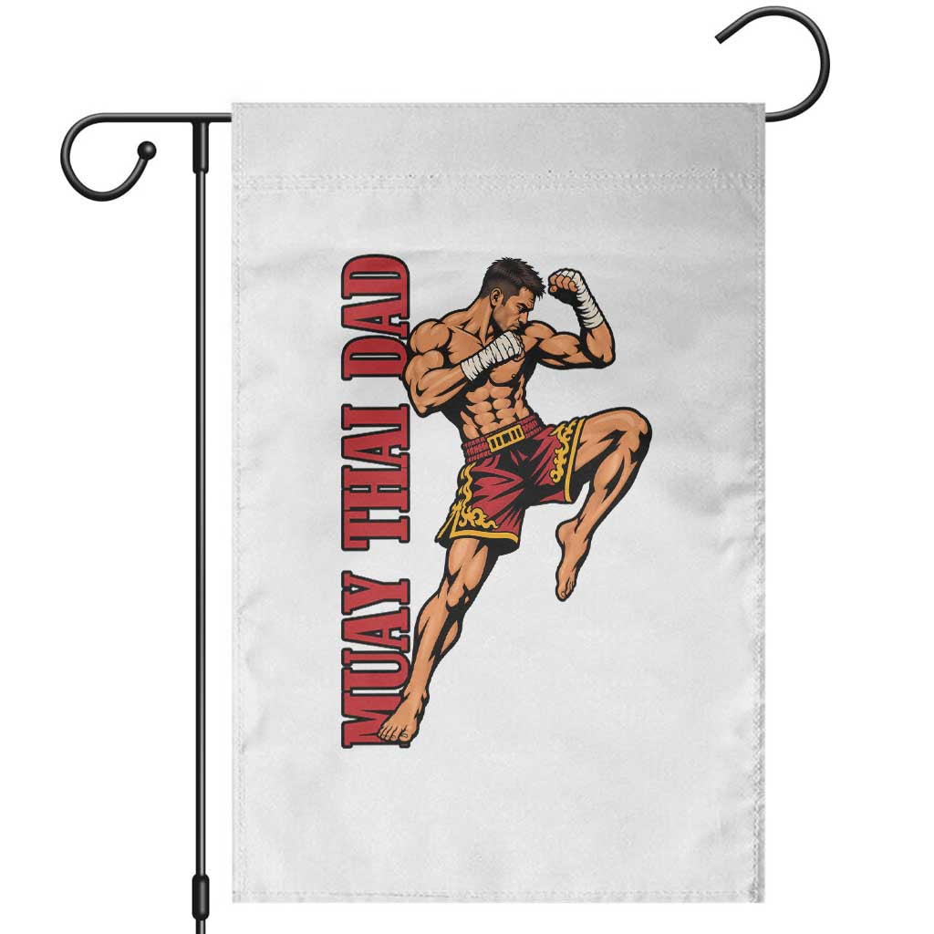 Vintage Muay Thai Dad Garden Flag Kickboxing Martial Arts Fighter Gift