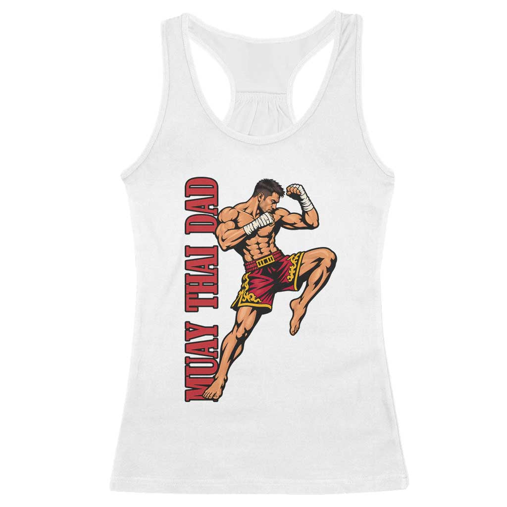 Vintage Muay Thai Dad Racerback Tank Top Kickboxing Martial Arts Fighter Gift