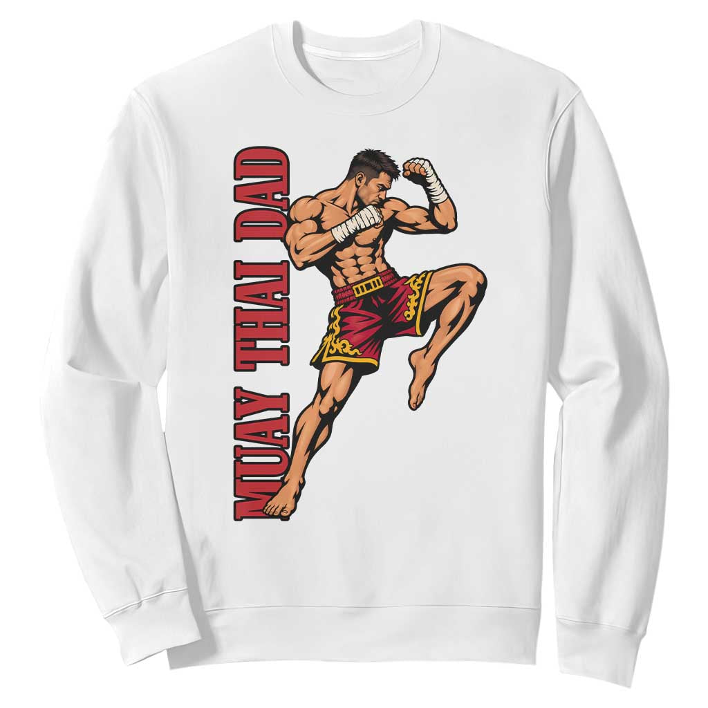 Vintage Muay Thai Dad Sweatshirt Kickboxing Martial Arts Fighter Gift