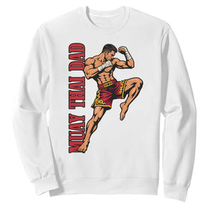Vintage Muay Thai Dad Sweatshirt Kickboxing Martial Arts Fighter Gift