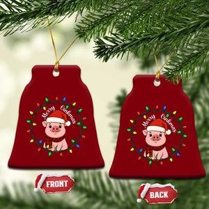 Funny Merry Oinkmas Ceramic Ornament Farmer Christmas Pig Lover Gift TS12 Print Your Wear