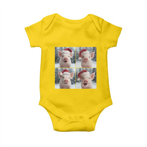 Funny Pig With Santa Hat Photobooth Baby Onesie Christmas Gift TS12 Daisy Print Your Wear