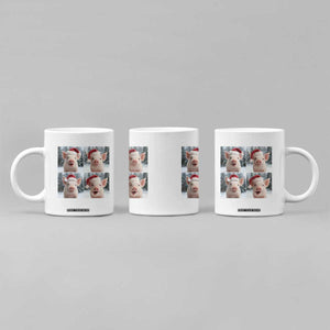 Funny Pig With Santa Hat Photobooth Coffee Mug Christmas Gift TS12 Print Your Wear