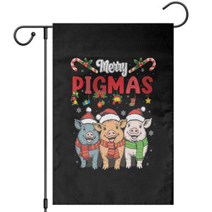 Funny Merry Pigmas Garden Flag Christmas Pigs Farm Gift TS12 Black Print Your Wear