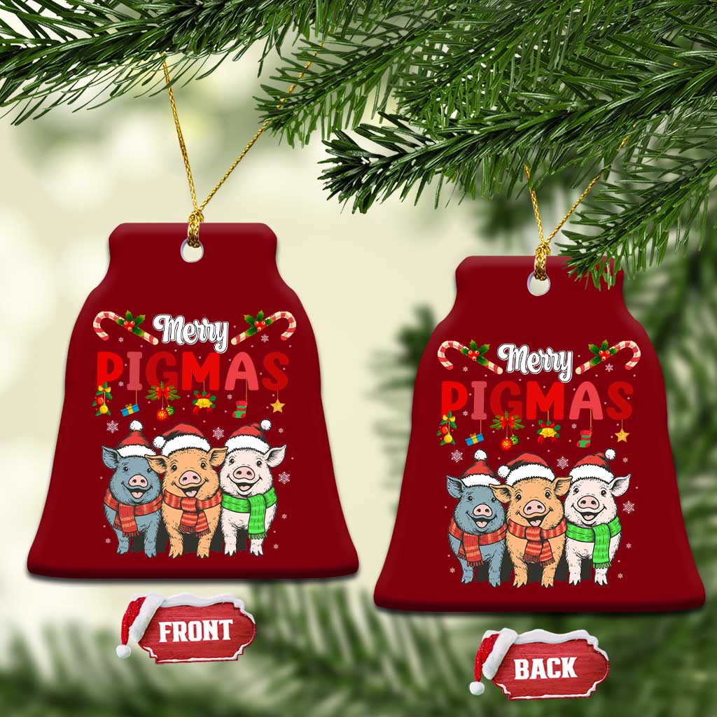 Funny Merry Pigmas Ceramic Ornament Christmas Pigs Farm Gift TS12 Print Your Wear