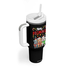 Funny Merry Pigmas Tumbler With Handle Christmas Pigs Farm Gift TS12 Print Your Wear