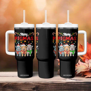 Funny Merry Pigmas Tumbler With Handle Christmas Pigs Farm Gift TS12 Print Your Wear