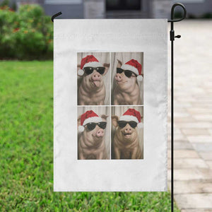 Cute Pig Christmas Selfie Garden Flag Funny Holiday Photobooth Gift TS12 Print Your Wear