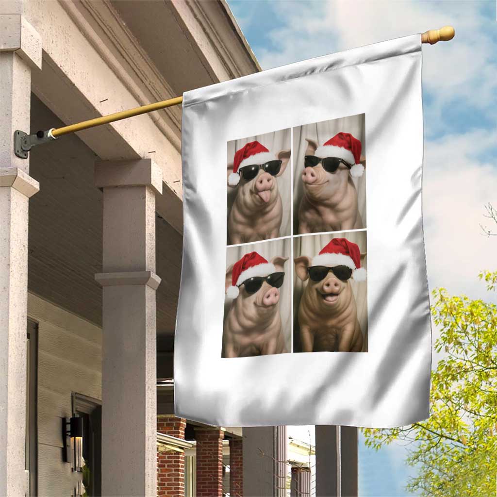Cute Pig Christmas Selfie Garden Flag Funny Holiday Photobooth Gift TS12 Print Your Wear