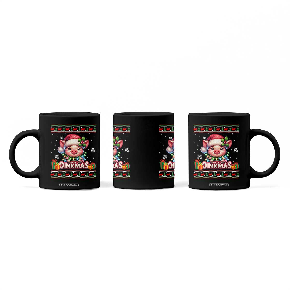 Funny Merry Oinkmas Coffee Mug Pig Lover Ugly Christmas Gift TS12 Print Your Wear