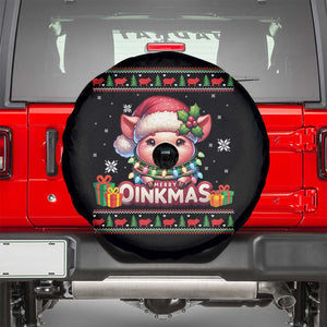 Funny Merry Oinkmas Spare Tire Cover Pig Lover Ugly Christmas Gift TS12 Black Print Your Wear