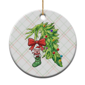 Funny Christmas Pig In Green Hand Naughty Ceramic Ornament Pet Lover Gift TS12 1pc Christmas Plaid Print Your Wear