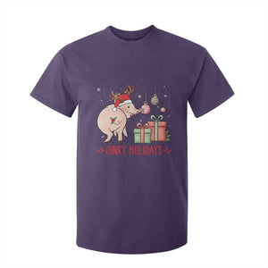 Oinky Holidays T Shirt For Kid Funny Christmas Pig Lover Gift TS12 Purple Print Your Wear