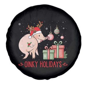 Oinky Holidays Spare Tire Cover Funny Christmas Pig Lover Gift TS12 Print Your Wear