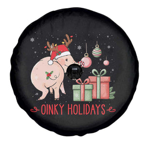 Oinky Holidays Spare Tire Cover Funny Christmas Pig Lover Gift TS12 Print Your Wear