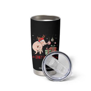 Oinky Holidays Tumbler Cup Funny Christmas Pig Lover Gift TS12 Print Your Wear
