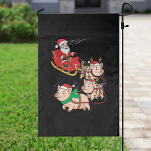 Santa Pig Sleigh Crew Garden Flag Funny Christmas Pig Lover Gift TS12 Print Your Wear