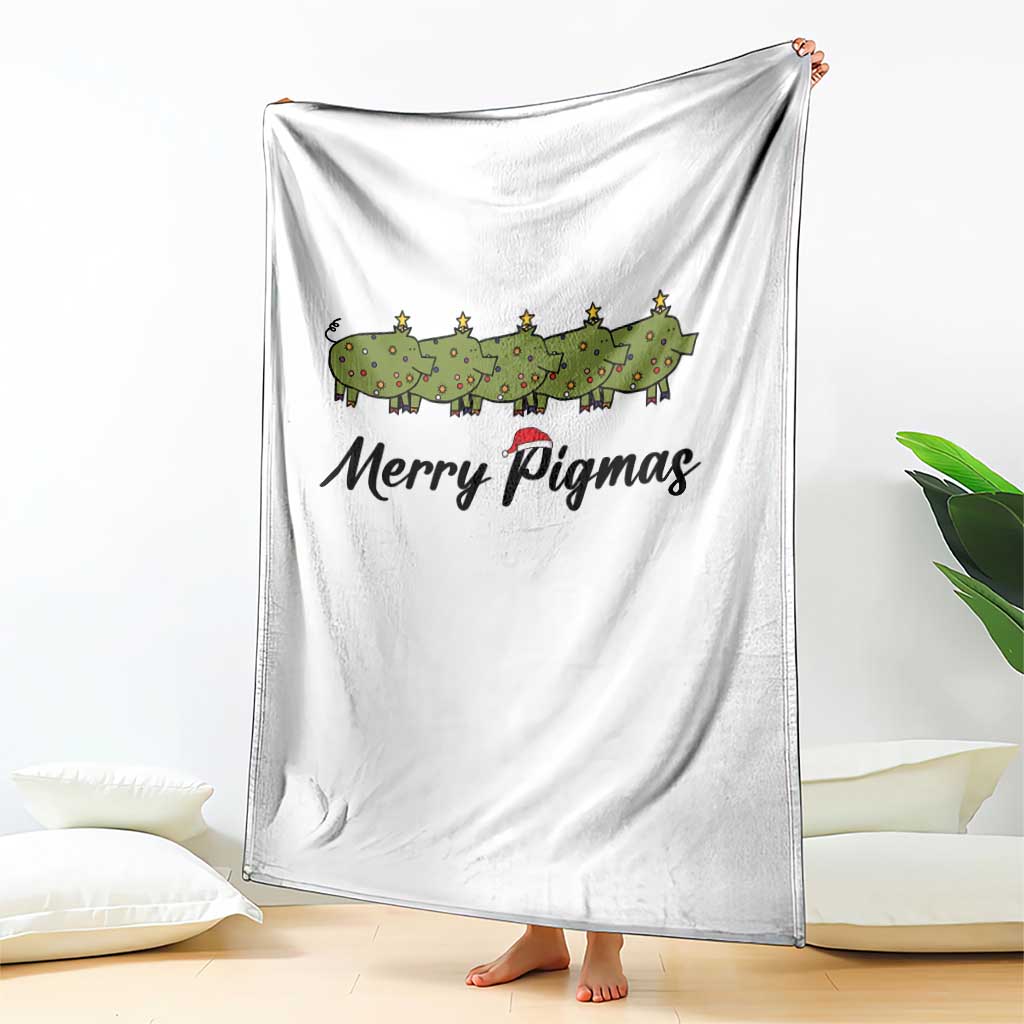 Merry Pigmas Throw Blanket Holiday Gift For Pig Lovers TS12 Print Your Wear
