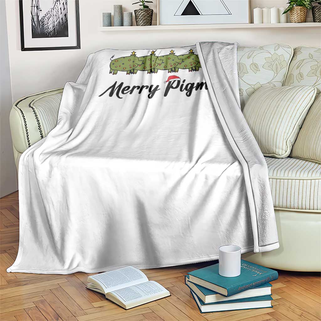 Merry Pigmas Throw Blanket Holiday Gift For Pig Lovers TS12 Print Your Wear