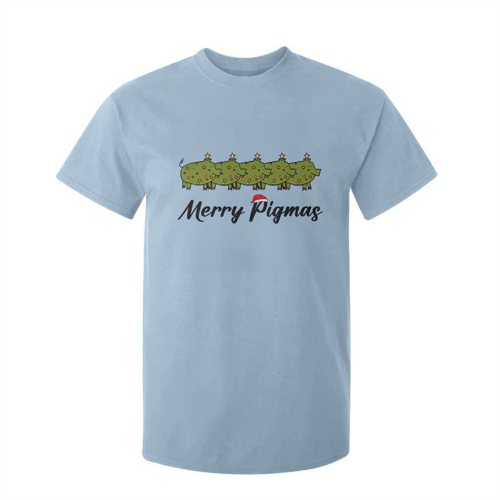 Merry Pigmas T Shirt For Kid Holiday Gift For Pig Lovers TS12 Light Blue Print Your Wear