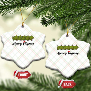 Merry Pigmas Ceramic Ornament Holiday Gift For Pig Lovers TS12 Print Your Wear